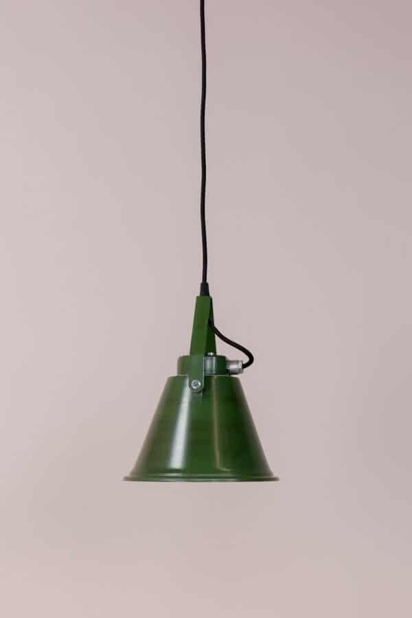 Hanglamp type DDR002 groen industriële lamp leger zijkant kleur legergroen